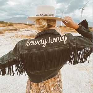 Embroidered Fringe Jacket